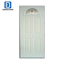 Fangda classic steel glass door with lock bore